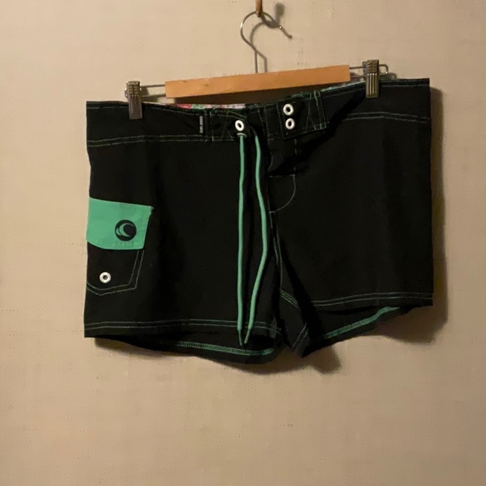 Kids Black and Green Shorts